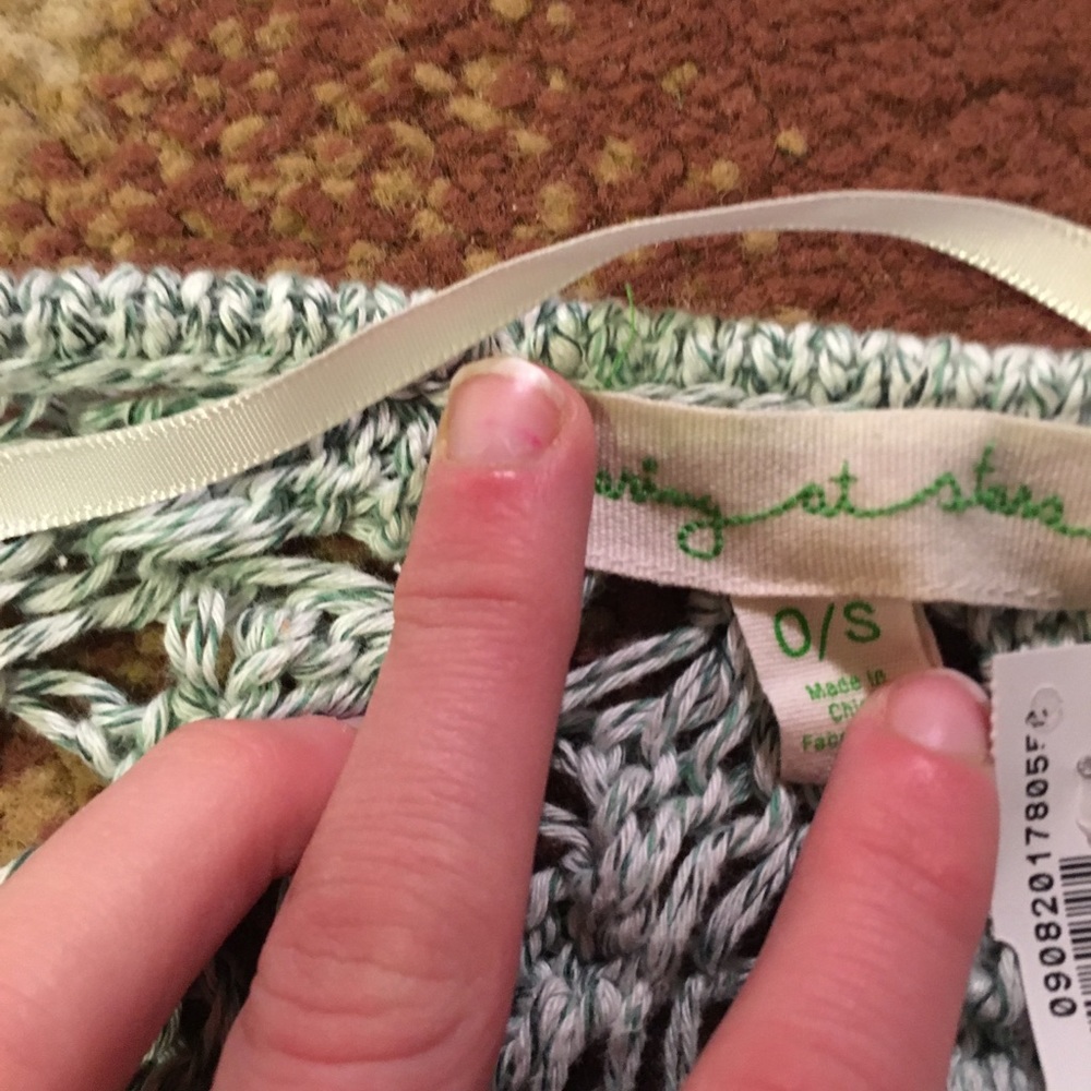 Light teal knit poncho never worn - Picture 5 of 5